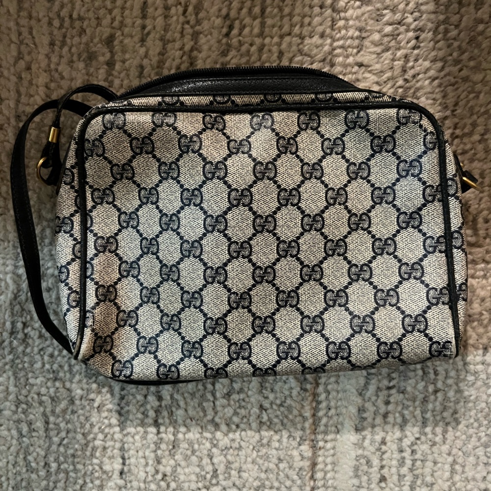 Vintage Gucci Supreme Navy GG canvas coated bag